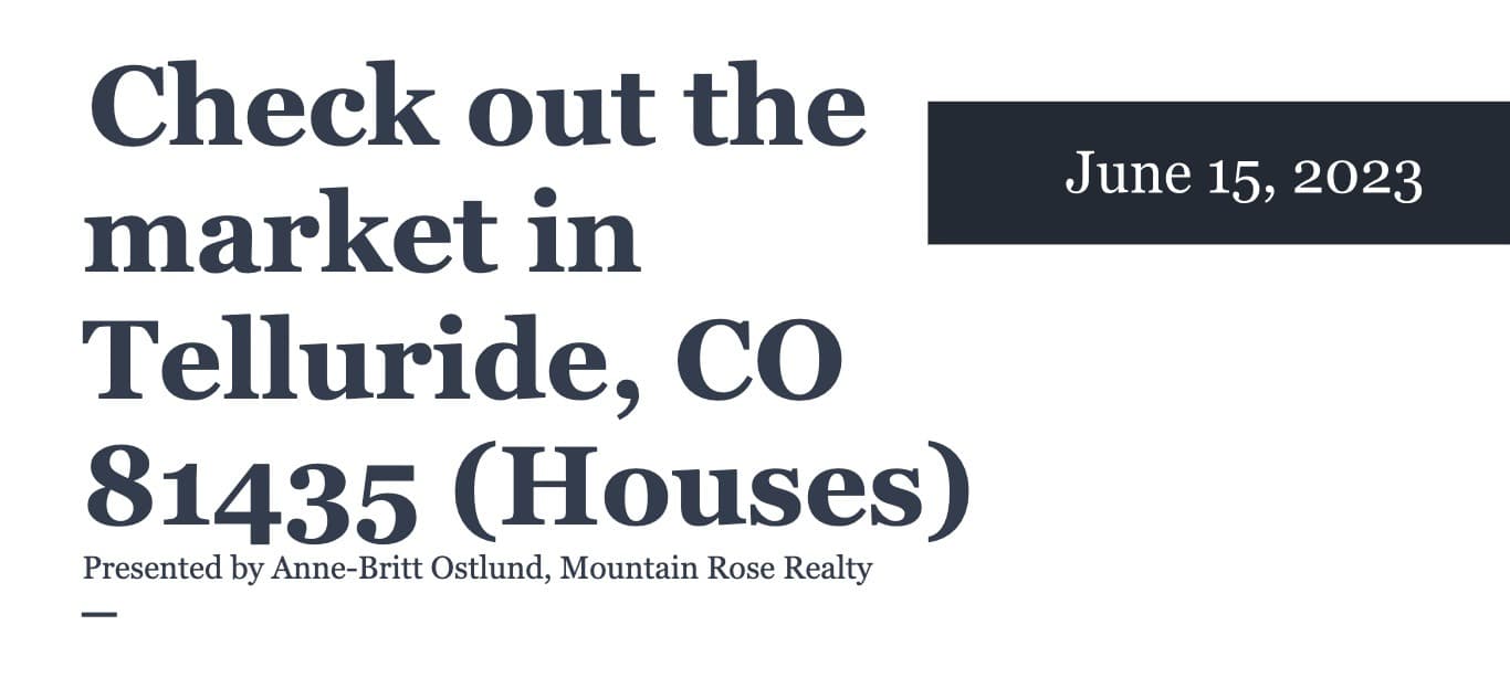 Check out the housing market in Telluride, CO 81435 (June 15, 2023) — featured image