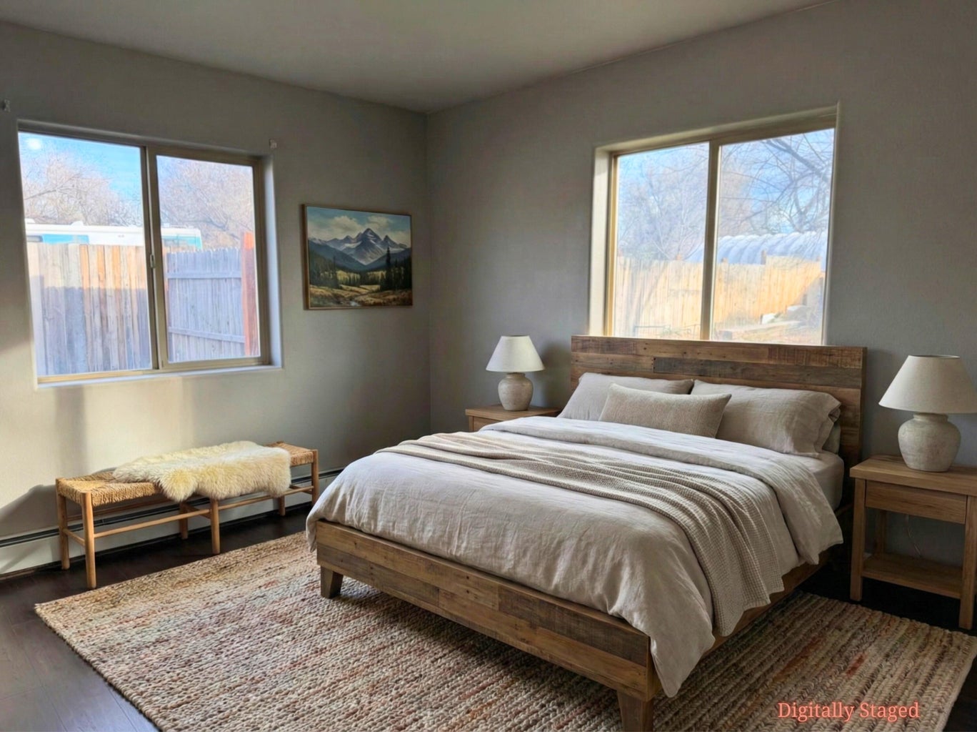 Digitally Staged Bedroom 3